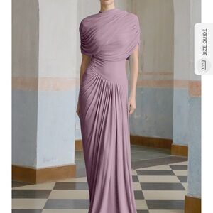 Elegant Mauve Evening Gown baby shower dress